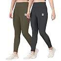 Yoga Pant for Womens High Wasit Tights with Side Pocket Slim Fit Gym wear Running Sports wear Leggings Stretchable Combo Pack of 2