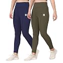 Yoga Pant for Womens High Wasit Tights with Side Pocket Slim Fit Gym wear Running Sports wear Leggings Stretchable Combo Pack of 2