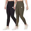 Yoga Pant for Womens High Wasit Tights with Side Pocket Slim Fit Gym wear Running Sports wear Leggings Stretchable Combo Pack of 2