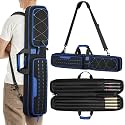 Pool Cue Case, 3x4 / 5x5 Pool Stick Bag with Multiple Accessory Pockets