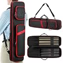 Pool Cue Case, 3x4 / 5x5 Pool Stick Bag with Multiple Accessory Pockets