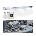 Pool Fountain Waterfall With Light Water Pipe Acrylic Fountain Pond Garden Swimming Feature Decorative Fountain(SWLED600)