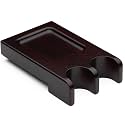 Pool Stick Holder - Portable Claw Rack Holds Cues Against Table, Bar or Chair - Weighted Solid Wood With Rounded Edges and Non-Slip Pad (Mahogany, 2 Cue Claw)