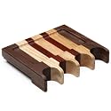 Pool Stick Holder, Portable Cue Claw Rack Holds Sticks Against Table, Bar or Chair Weighted Solid Wood with Rounded Edges and Non-Slip Pad (Multi Wood, 4 Cue Claw)