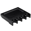 Pool Stick Holder, Portable Cue Claw Rack Holds Sticks Against Table, Bar or Chair Weighted Solid Wood with Rounded Edges and Non-Slip Pad (Black, 4 Cue Claw)