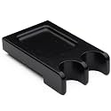 Pool Stick Holder - Portable Cue Stick Claw Rack Holds Cues Against Table, Bar or Chair - Weighted Solid Wood with Rounded Edges and Non-Slip Pad (Black, 2 Claws)