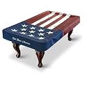 Pool Table Cover, Waterproof Indoor/Outdoor Heavy Leatherette Pool Table Accessories, Billiards Accessories for Protecting Felt, 7/8/9 Feet Fitted Billiard Covers Red & Blue(8FT/OG.)