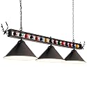 Pool Table Light, 58" Billiard Light for 7' 8' 9' Pool Table, Hanging Billiards Light for Billiard Room, Game Room, Restaurant, Coffee Shop