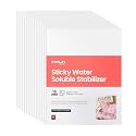 Poolin Printable Water Soluble Stabilizer for Embroidery, 8.5 x 11 Inch