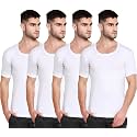 Poomer Premium Cotton Pure White Vest for
