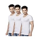 Poomex Men39s Cotton Half Sleeve Vest Pack