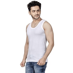 Poomex Mens Cotton Vest Pack of 4