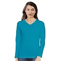 Pooplu Women39s Regular Fit Plain V Neck
