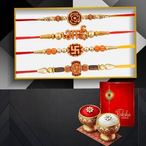 Religious RK24 MB PAK 4xD5 Assorted Rakhi