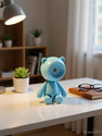 pooshu Cartoon Study Lamp (11 cm, Light Blue)