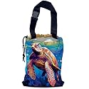 Pop Art Turtle Car Garbage Bag,Waterproof Small Car Trash Bag Hanging Back of Seat,Drawstring Hanging Car Trash Bag with Adjustable Buckle for Car Accessories