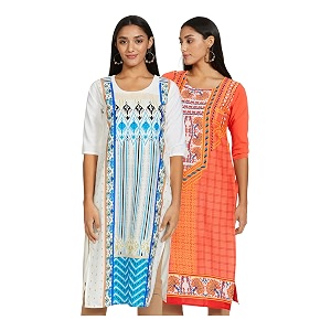 Womens Crepe Straight Kurta