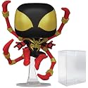 POP Marvel: Spider-Man Comics - Miles Morales Iron Spider Funko Vinyl Figure (Bundled with Compatible Box Protector Case), Multicolored, 3.75 inches