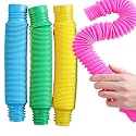 Pop Multi-Color XL Tubes Sensory Toy for Toddler Kids Learning Toys - 4 Pack