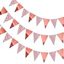 Pop The Party Bunting Flags Banner for Kids Room, Play School Decoration, Birthday Party, Baby Shower Rose Gold (Pack of 3)