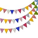 Pop the Party Bunting Flags Banner for Kids Room, Play School Decoration, Birthday Party, Baby Shower (Multi)(Pack of 3) Cardstock Material
