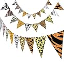 Pop The Party Multicolor Paper Pennant Banner Set of 3 | 36 Flags Decorative Paper Bunting for Party, Festival &amp; Celebration Decorations