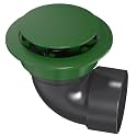 Pop Up Drainage Emitter with Elbow,fits 3” Sewer and Drain Fittings, Dual-Rod Downspout Cover, Outdoor Drain Cover for Yard Outlet, Channel Drains & Catch Basins,1PC