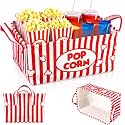 Popcorn Buckets Movie Night Gift Basket with Handles Movie Night Supplies