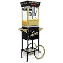 Popcorn Machine with Cart, Wheels &amp; 12 Oz Kettle, Popcorn Maker Machine Vintage Style Movie Theater Popcorn Machine for Parties, Events, Commercial, and Home Theater