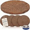 POPETPOP 20 Pack Pigeon Nest Pads, 5.9" Coconut Fiber Bird Breeding Egg Mat