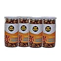 Popfusion Roasted & Flavoured Makhana- Classic Salted Caramel Makhana, Low Fat Snacks with Airtight Glass Jar- (Pack of 4, 140 g Each)