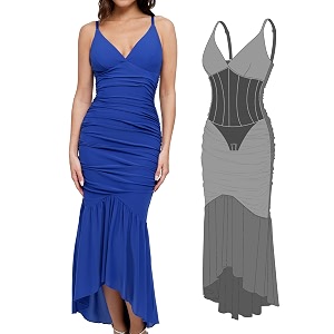 Popilush Corset Dress Built in Shapewear Bodycon