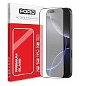 POPIO Matte Gaming Tempered Glass Compatible For iPhone 16 Pro (Black) Edge-To-Edge Protector Coverage With Easy Installation Kit
