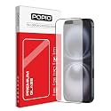 POPIO Matte Gaming Tempered Glass Compatible For iPhone 16 (Black) Edge-To-Edge Protector Coverage With Easy Installation Kit
