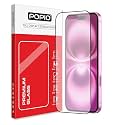 POPIO Matte Gaming Tempered Glass Compatible for iPhone 16 Plus (Black) Edge to Edge Coverage with Easy Installation kit