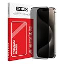 POPIO Military-Grade Privacy Screen Protector for iPhone 15 Pro Max – 9H Tempered Glass, Anti-Spy Protection, Scratch-Resistant, HD Clarity (1 Pack)