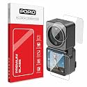 POPIO Military-Grade Gorilla Tempered Glass for DJI Action 2 Action Camera (Transparent) Edge-To-Edge Protector Full Screen Coverage With Installation Kit, Complete Set Of 3 Glass