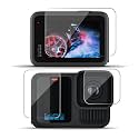 POPIO Military-Grade Gorilla Tempered Glass for Gopro Hero 13 Action Camera (Transparent) Edge-To-Edge Protector Full Screen Coverage With Installation Kit, Complete Set Of 3 Glass