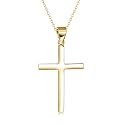POPLYKE Cross Necklace 925 Sterling Silver Cross Pendant for Men Women