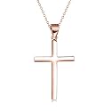 POPLYKE Cross Necklace 925 Sterling Silver Cross Pendant for Men Women