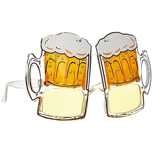 popo toys beer shape funky fun novelty party glasses for kids amp adults  role play  color your party appereance  waferer party theme glasses  unique part return gifts one size suitable for all