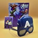 PoPo Toys Captain America Character Novelty Party Glasses for Kids &amp; Adults | Role Play | Color Your Party Appereance | Waferer Party Theme Glasses | Unique Part Return Gifts|