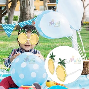 popo toys pineapple character novelty party glasses for kids amp adults  role play  color your party appereance  waferer party theme glasses  unique part return gifts one size suitable for all