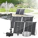 POPOSOAP 100W Solar Fountain Pump with 1200GPH Adjustable Flow Pond Pump