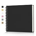 Popotop 10x10 Inch Scrapbook Photo Album, 60 Page Decorative Kraft Paper Book for 4x6 8x10 Pictures, DIY Memory Photo Albums as Gifts for Wedding Baby Christmas School Family