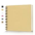 Popotop 12x12 Inch Scrapbook Photo Album, 60 Page Decorative Kraft Paper Book for 4x6 5x7 6x8 Pictures, DIY Memory Photo Albums as Gifts for Wedding Baby Christmas School Family