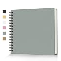 Popotop 8x8 Inch Scrapbook Photo Album, 60 Page Decorative Kraft Paper Book for 4x6 Pictures, DIY Memory Photo Albums as Gifts for Wedding Baby Christmas School Family
