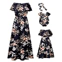 PopReal Mommy and Me Dresses Floral Printed
