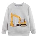Popshion Toddler Boys Sweatshirt Cotton Lightweight Kids Winter Warm Sweater Crewneck Pullover Tops