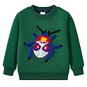 Popshion Toddler Boys Sweatshirt Cotton Lightweight Kids Winter Warm Sweater Crewneck Pullover Tops
